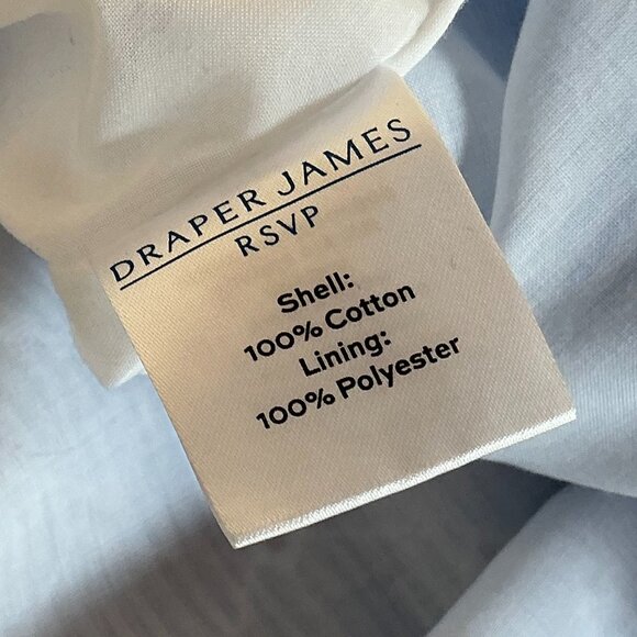 NWT Draper James RSVP puff sleeve blue eyelet shirt dress sz Large - Picture 9 of 11